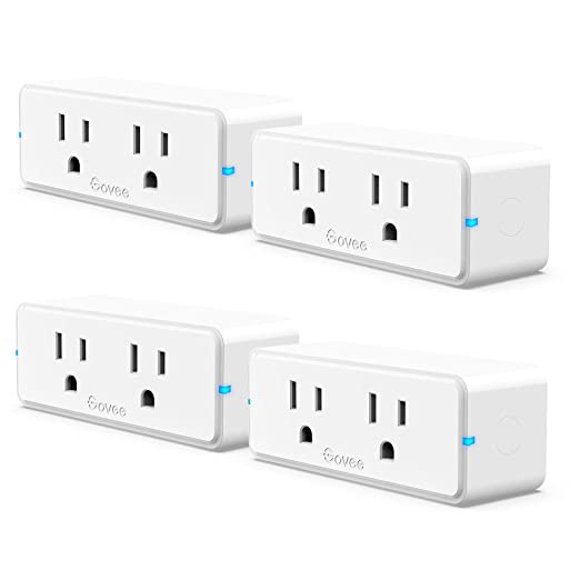 Govee Dual Smart Plug 4 Pack, 15A WiFi Bluetooth Outlet, Work with